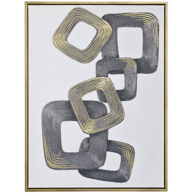 Chain Reaction Framed Canvas Wall Art 23.62 Inch Tall by Stylecraft - WI34366DS