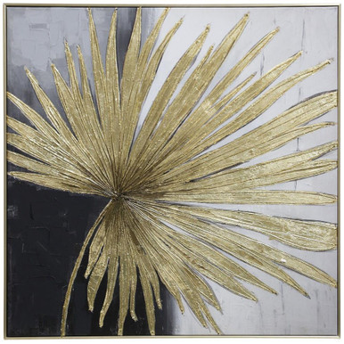Palm Play II Framed Canvas Wall Art 30 Inch Tall and 30 Inch by Stylecraft - WI34391DS