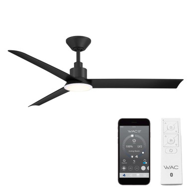 Flair 3 Blade Ceiling Fan with Light Kit 14.7 Inch X 56 Inch Wide by WAC - F-103L
