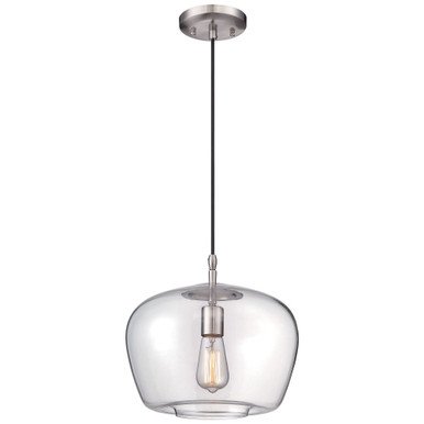 1 Light Mini Pendant in Traditional Style - 11.5 inches tall by 12.25 inches wide - 57-BEL-2254515