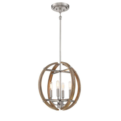 Meadway - 4 Light Pendant in Transitional Style - 16.5 inches tall by 16.75 inches wide - 57-BEL-3330172