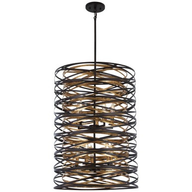 Stafford Oak - 10 Light 2-Tier Pendant in Contemporary Style - 30 inches tall by 21 inches wide - 57-BEL-2769196