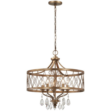 Walden Beeches - Chandelier 5 Light Olympus Gold in Traditional Style - 21 inches tall by 20.5 inches wide - 57-BEL-2254814