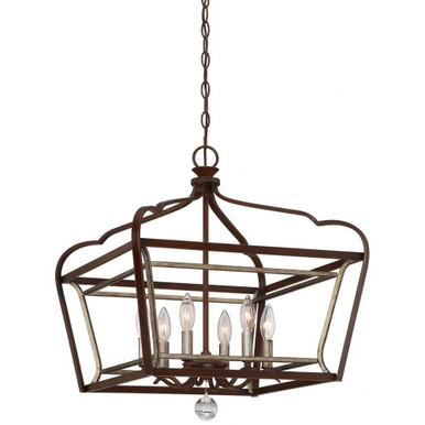 Rothesay Fold - 6 Light Pendant in Transitional Style - 23.5 inches tall by 20 inches wide - 57-BEL-2254864