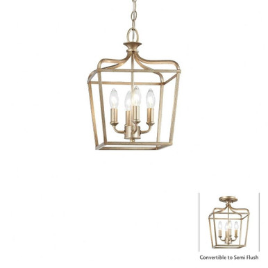 Elizabeth Chase - 4 Light Convertible Pendant in Traditional Style - 15 inches tall by 10 inches wide - 57-BEL-2254794