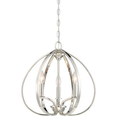 Braemar Oak - 3 Light Pendant in Transitional Style - 17 inches tall by 16.5 inches wide - 57-BEL-2254893