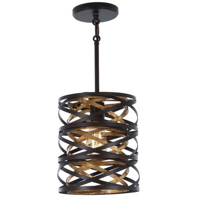 Stafford Oak - 1 Light Mini Pendant in Contemporary Style - 10 inches tall by 8.5 inches wide - 57-BEL-2769311
