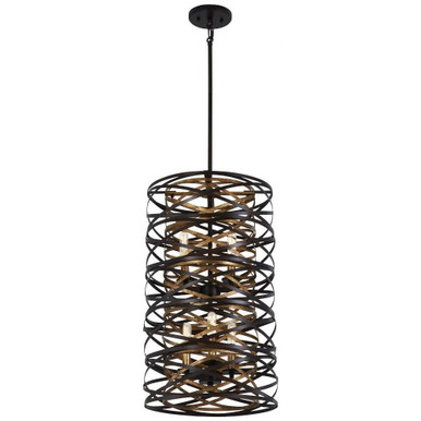 Stafford Oak - 6 Light 2-Tier Pendant in Contemporary Style - 24 inches tall by 14 inches wide - 57-BEL-2769309