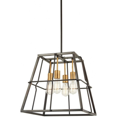 Hayfield Crest - 4 Light Pendant in Transitional Style - 17.5 inches tall by 18 inches wide - 57-BEL-2769279