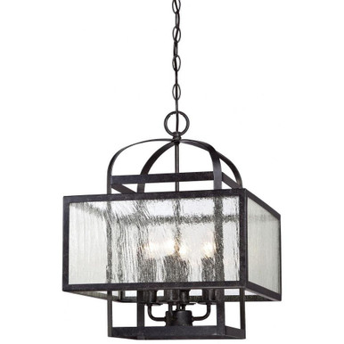 Miles Glebe - Mini Chandelier 4 Light Aged Charcoal in Transitional Style - 19.5 inches tall by 15.5 inches wide - 57-BEL-2254936