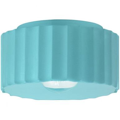 Radiance 1 Light 10 Inch Wide Gear Outdoor Flush Mount by Justice Design - CER-6185W