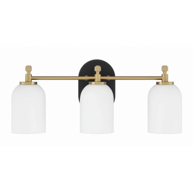 Council 3 Light Bath Vanity 9 Inch Tall and 20.5 Inch Wide by Craftmade - 60303-FBSB