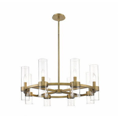 Datus 8 Light Chandelier In Industrial Style 13 x 32 Inches Wide by Z-Lite - 4008-8RB