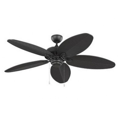 52-Inch Outdoor 5 Blade Ceiling Fan In Roman Bronze With American Walnut Abs Palm Blade - Wet Rated Ceiling Fan - 96-BEL-4490046