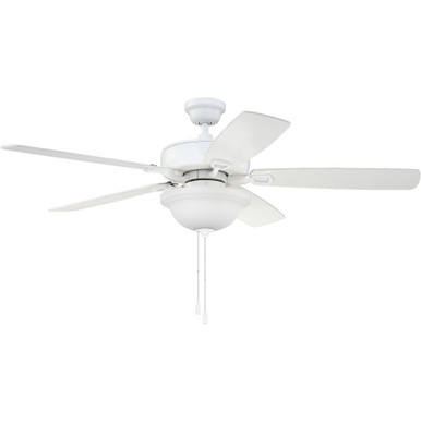 Twist N Click 5 Blade Ceiling Fan with 3Light Kit 52 Inch Wide by Craftmade - TCE52C1-C