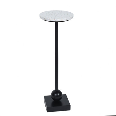 Ebony Pedestal Drinking Table 24 Inch Tall and 8 Inch Wide by Stylecraft - SF2625