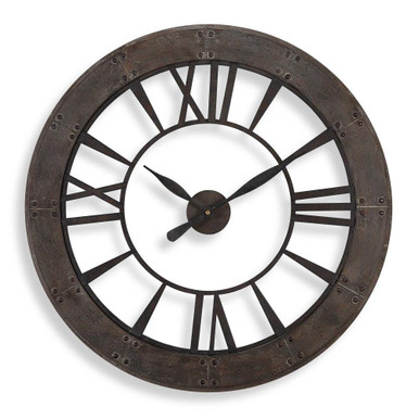 Farmhouse 40 Inch Round Wall Clock by Bailey Street Home - 208-BEL-1276631