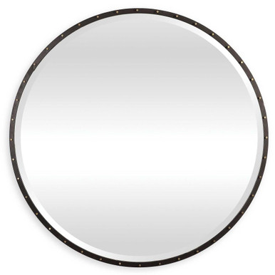 Wellesley Barton 42 Inch Round Beveled Mirror by Bailey Street Home - 208-BEL-3314692