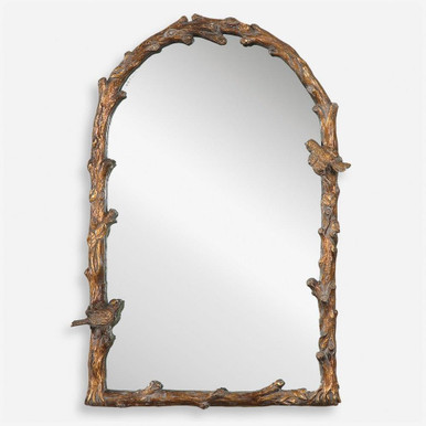 33.75 Inch Rustic Arched Top Mirror by Bailey Street Home - 208-BEL-602934