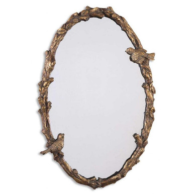 36.75 Inch Rustic Oval Decor Mirror by Bailey Street Home - 208-BEL-602804