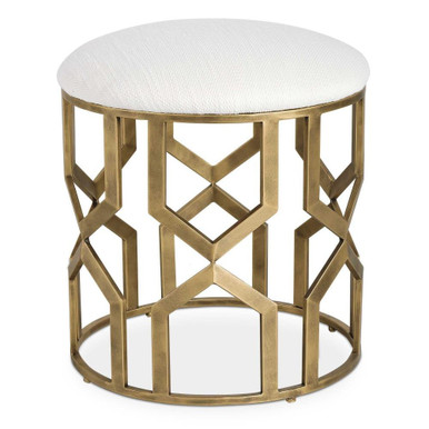 Parkside Springs 20.5 Inch Geometric Accent Stool by Bailey Street Home - 208-BEL-4261735