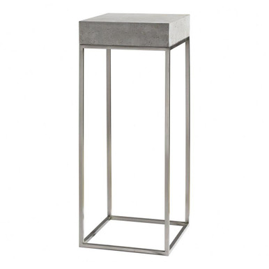 Elm Brambles 36 Inch Tall Slender Concrete End Table by Bailey Street Home