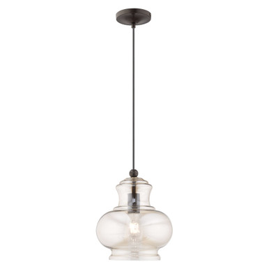 Borough Village 1 Light Small Pendant 13.5 Inch Tall by BSH - 218-BEL-3110186