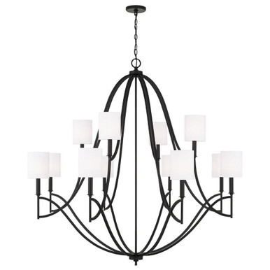Black Reach 12 Light Oversized Chandelier by BSH - 309-BEL-4567359