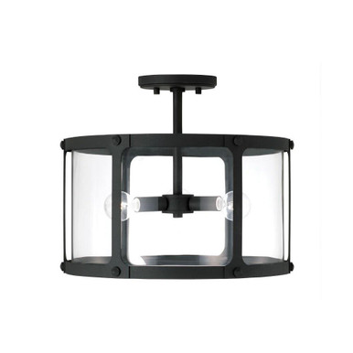 Brennen 3 Light 15 Inch Wide Semi Flush Mount by Capital - 244931BI