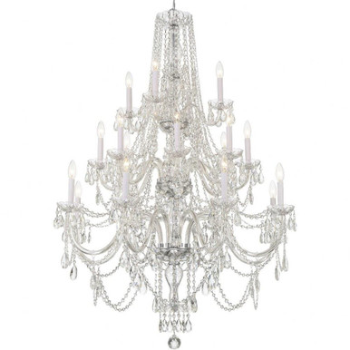 Traditional Crystal 20 Light Oversized Chandelier by Crystorama - 1157