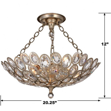 Riley Crescent 3 Light 20.25 Inch Wide Flush Mount by Bailey Street Home - 49-BEL-2016303