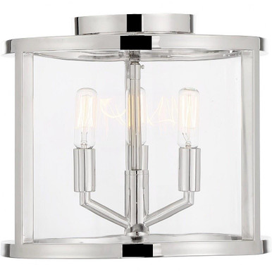 Parker Woodlands 3 Light 11.75 Inch Wide Flush Mount by Bailey Street Home - 49-BEL-4444268