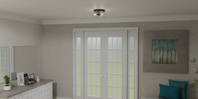 Crossley Quadrant 3 Light 14 Inch Wide Flush Mount by Bailey Street Home - 71-BEL-5173348