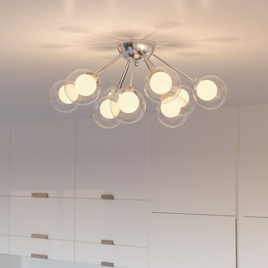 Rosemary Maltings 9 Light 23 Inch Semi Flush Mount by Bailey Street Home - 71-BEL-2749127