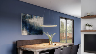 Oakfield Newydd 23W LED Large Pendant 27.25 Inch Wide by Bailey Street Home - 71-BEL-4618519