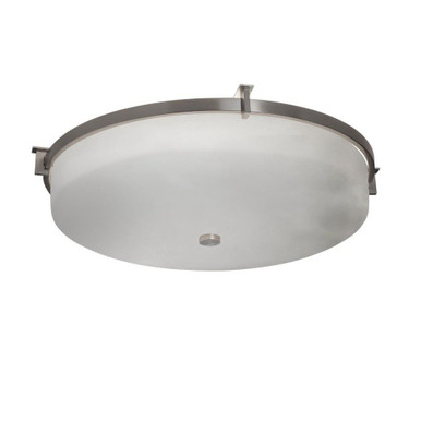 Clouds Era 3 Light 20.75 Inch Wide Flush Mount by Justice Design 8988 - CLD-8988-NCKL