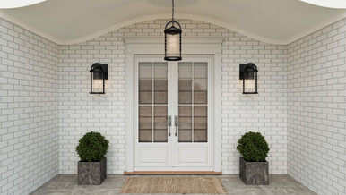 Mostyn Common 1 Light Wall Lantern 17.25 Inch Tall by Bailey Street Home - 71-BEL-4961902