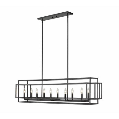 Titania 10 Light Island In Modern Style 13 x 13 Inches Wide by Z-Lite - 454-54L-MB