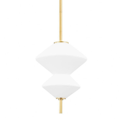 Barrow 1 LED Light Medium Pendant by Hudson Valley - 7401-AGB