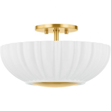 Dene Crescent 2 Light 15 Inch Wide Flush Mount by Bailey Street Home - 735-BEL-5180226