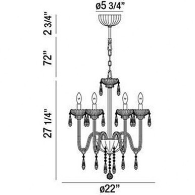 Swallow Leas 6 Light Medium Chandelier by Bailey Street Home