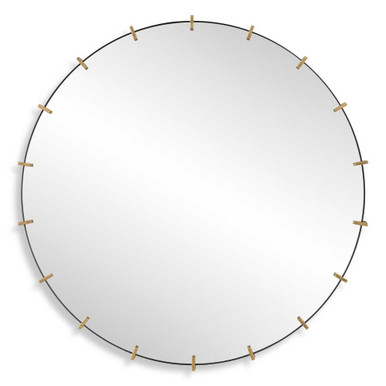 Pali 43.11 Inch Industrial Round Mirror Wide by Uttermost - 09994