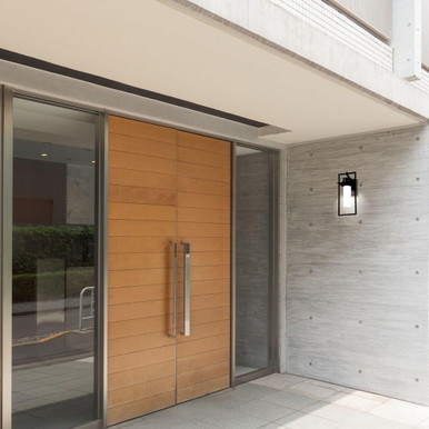 6W 1 LED Light Outdoor Wall Lantern 15.13 Inch Wide by Bailey Street Home