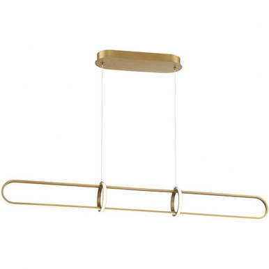 Appledore Crescent 1 Light Rings Linear Chandelier by BSH 79-BEL-4186789 - 79-BEL-4186789