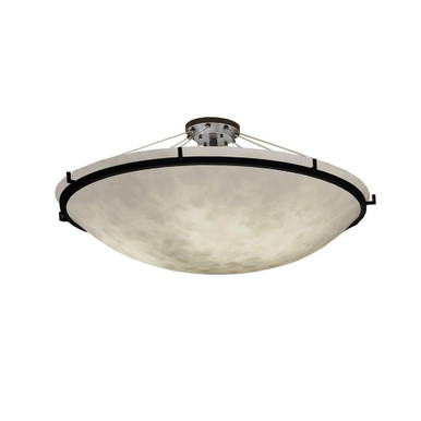 Clouds Ring 8 Light 51 Inch Wide Semi Flush Mount by Justice Design - CLD-9687-35
