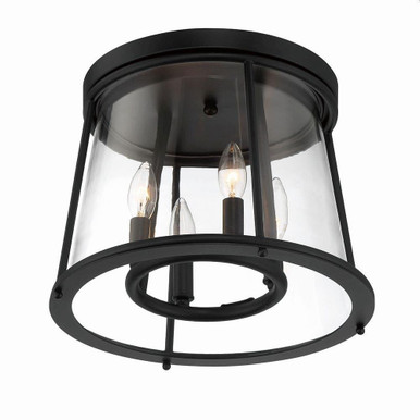 Gas Terrace 4 Light 14 Inch Wide Outdoor Flush Mount by Bailey Street Home