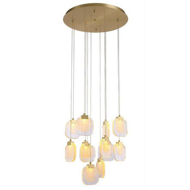 Palazzo 3W 12 LED Round Chandelier 60 Inch Tall and 24 Inch Wide by Kanova - KCH0120R-12NB