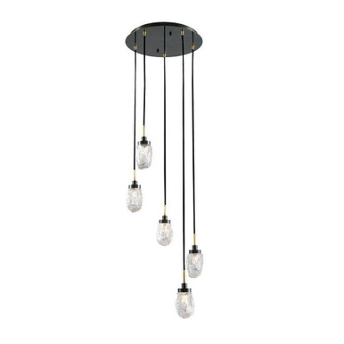 Avola 5 Light Ice Drop Round Chandelier 125 Inch and 14 Inch Wide by Kanova - KCH1106R-5