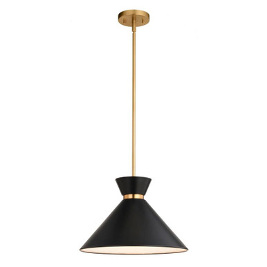 Racine 1 Light Pendant 9.75 Inch Tall and 15 Inch Wide by Vaxcel - P0398