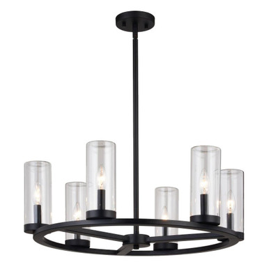 Grantley 6 Light Chandelier 17.25 Inch Tall and 26 Inch Wide by Vaxcel - H0290